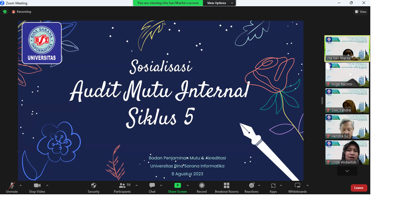 BPMA Selenggarakan Sosialisasi Untuk Optimalisasi Audit Mutu Internal Siklus 5
