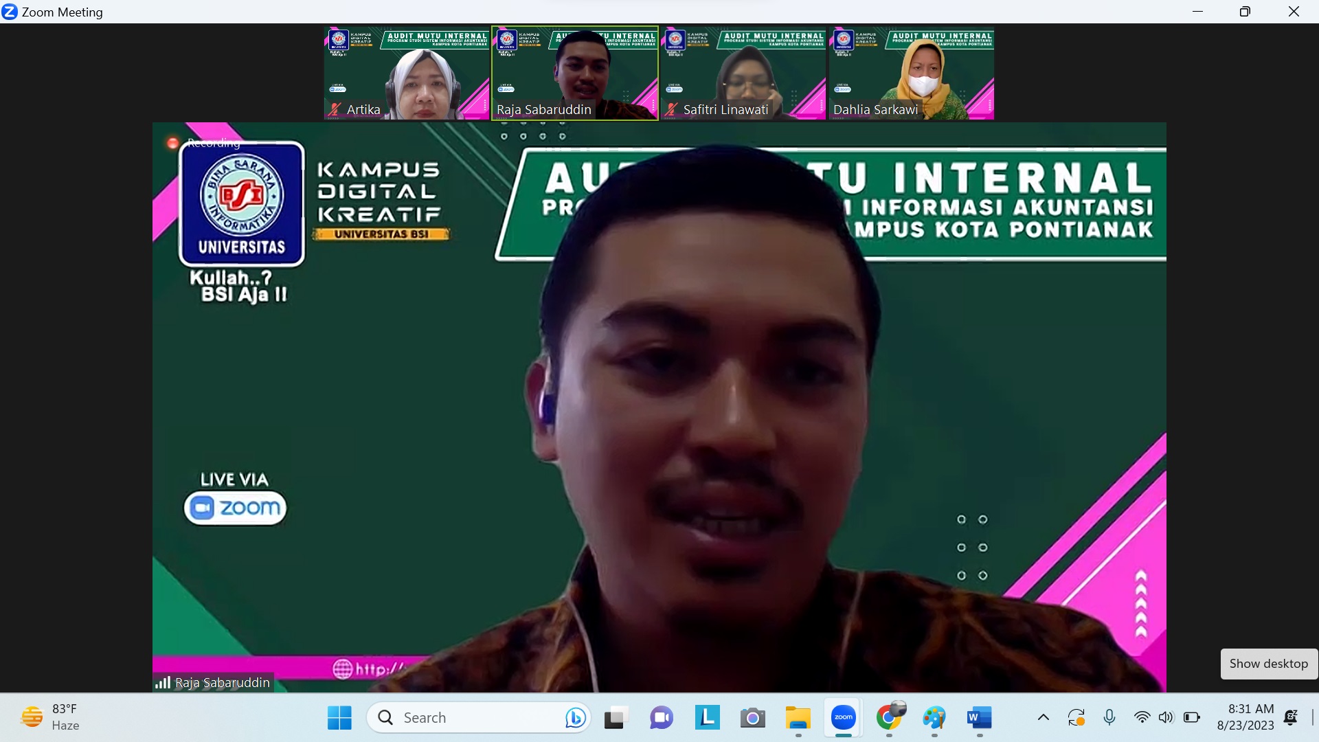 Menjaga Kualitas Mutu Pembelajaran, Prodi Sistem Informasi Akuntansi Kampus Kota Pontianak Laksanakan Audit Siklus V
