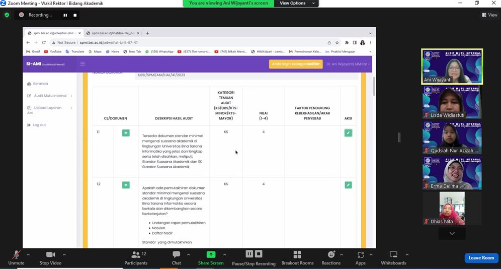 Tingkatkan Kualitas dan Kuantitas Suasana Akademik melalui Audit Mutu Internal