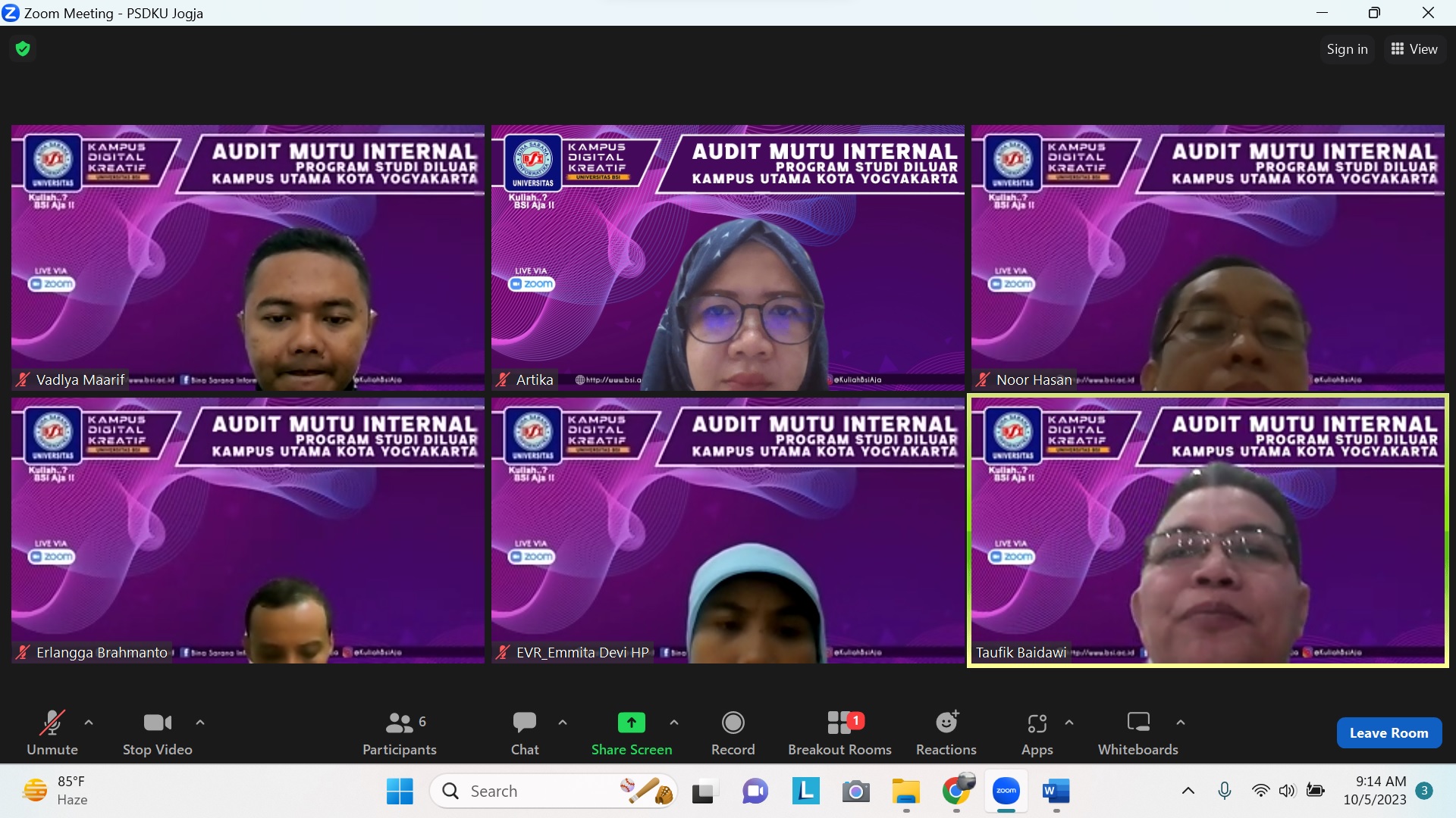 Audit Mutu Internal PSDKU Kampus Kota Yogyakarta