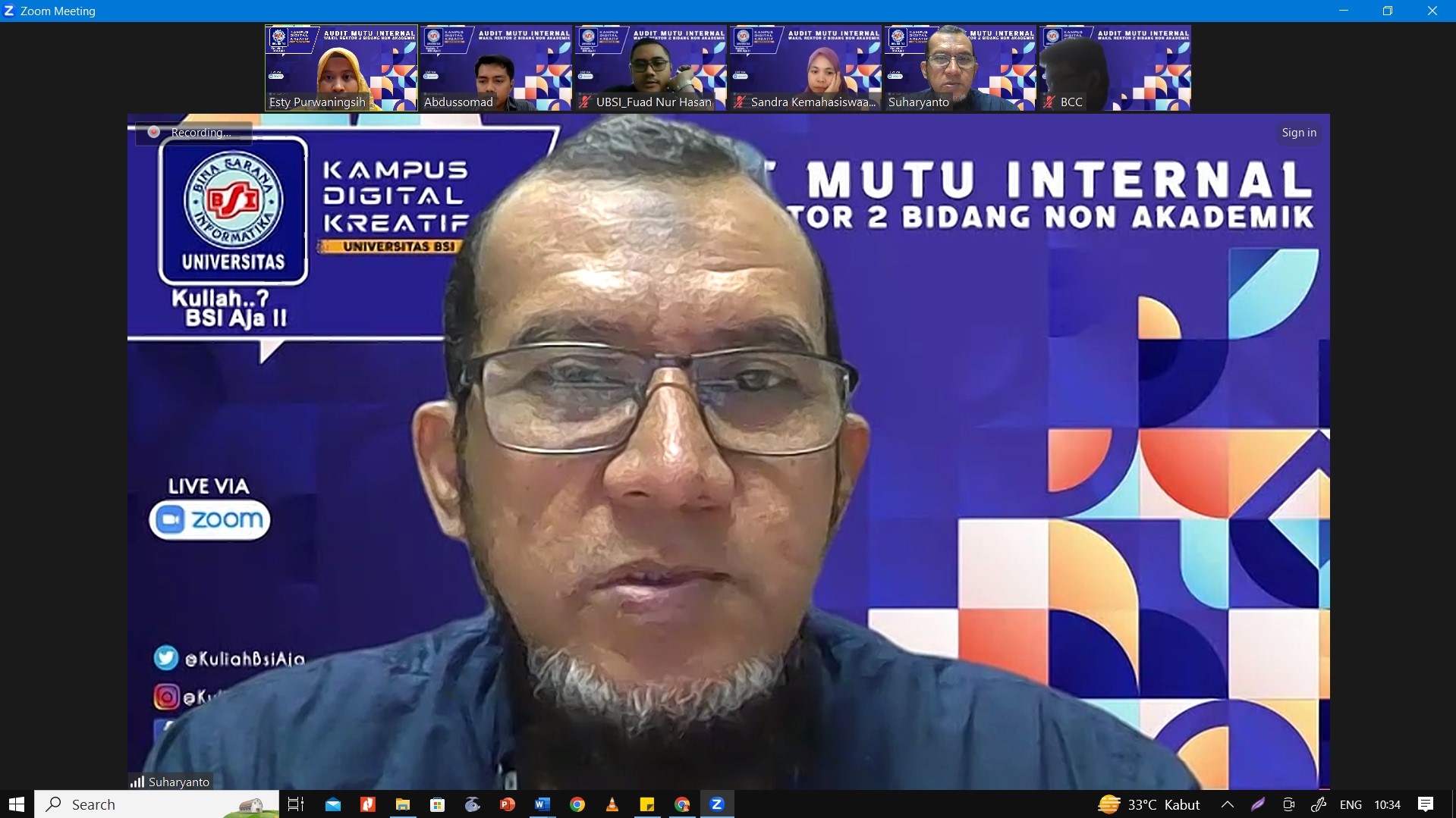 Audit Internal pada Warek II Bidang Non Akademik