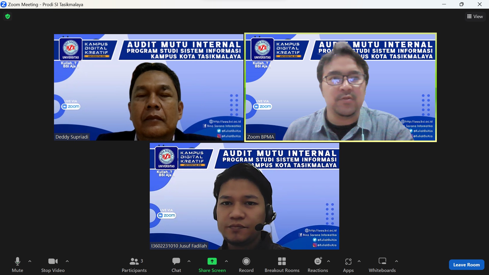 Peningkatan Kualitas Standar Pendidikan Program Studi Sistem Informasi Kampus Kota Tasikmalaya Universitas Bina Sarana Informatika Melalui Pelaksanaan Audit Mutu Internal (AMI) Siklus 5