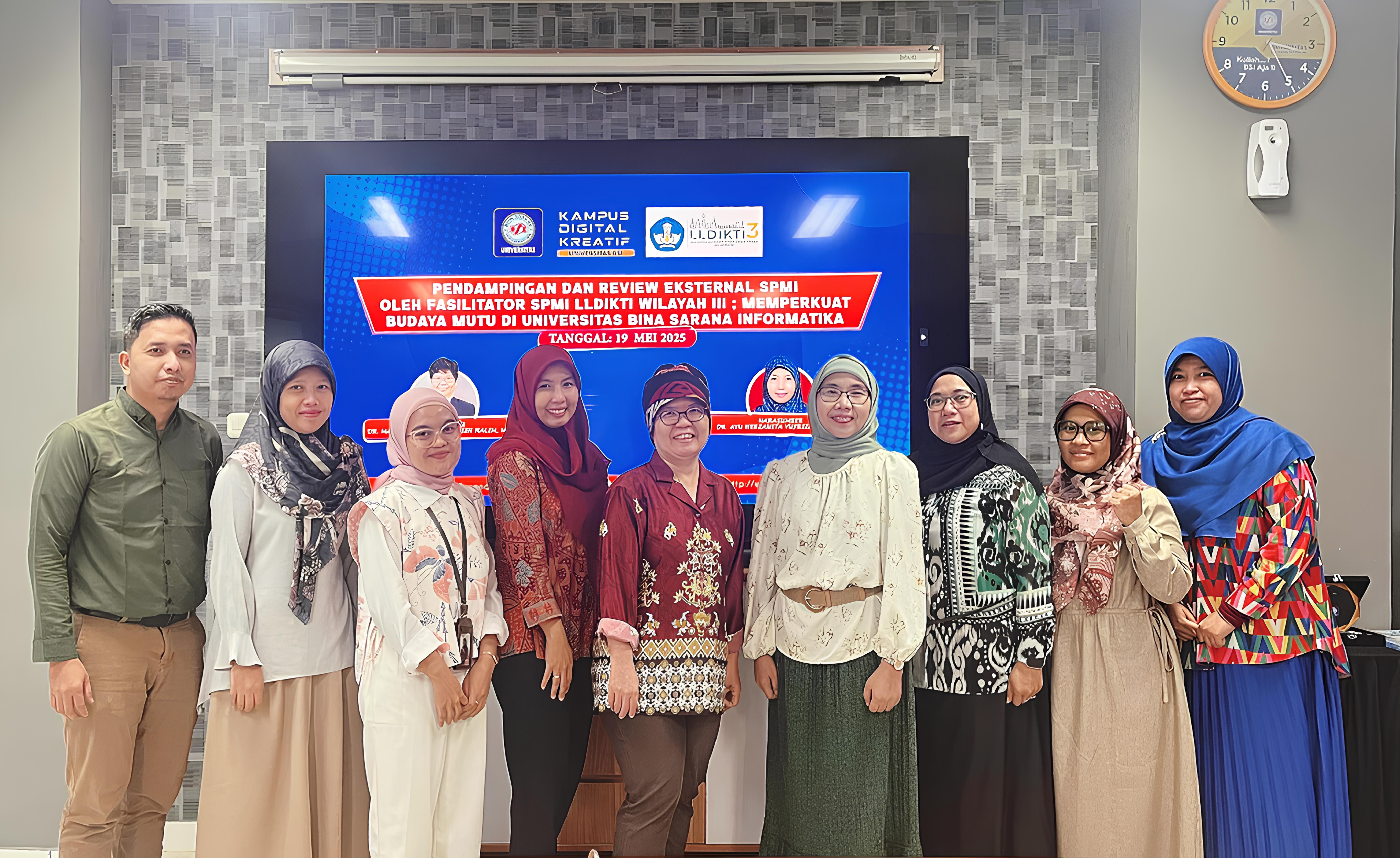 Universitas Bina Sarana Informatika Gelar Pendampingan dan Review Eksternal SPMI oleh Fasilitator LLDIKTI Wilayah III: Komitmen Memperkuat Budaya Mutu
